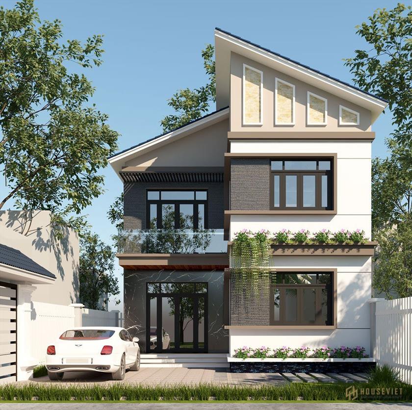Mẫu nhà 8x10m 2 tầng