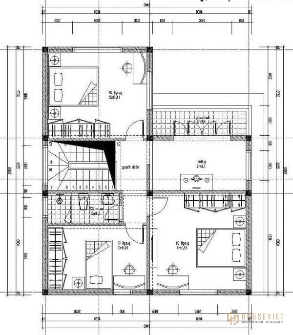 Mẫu nhà 8x10m 2 tầng