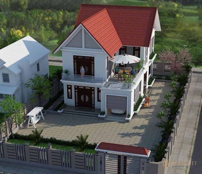 Mẫu nhà 8x10m 2 tầng