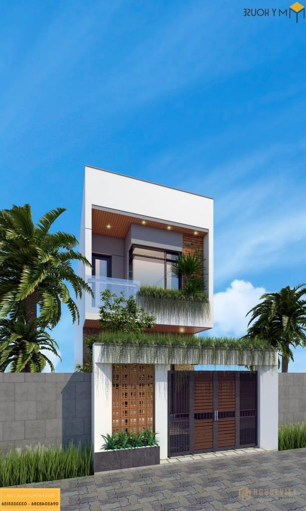 Ngoại thất mẫu thiết kế nhà 2 tầng 5x15m