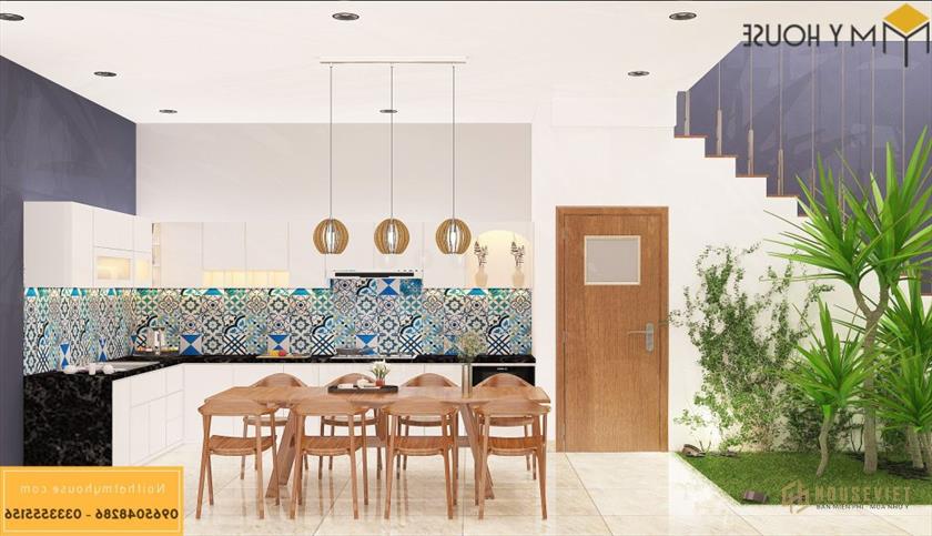 Bản vẽ 3D nội thất phòng bếp