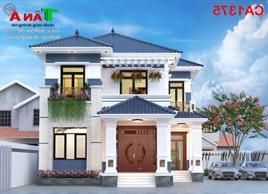 Mẫu nhà mái thái 2 tầng đẹp kiểu Nhật tại Bình Dương MS: CA 1375