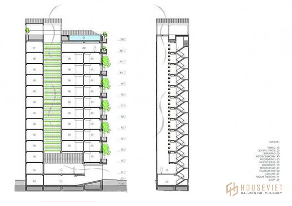 File cad thiết kế khách sạn 5 tầng kích thước 84x178m full hồ sơ bản vẽ