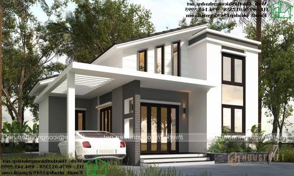 Mẫu nhà cấp 4 có gác lửng 3 phòng ngủ 10x9m tại Hải Dương