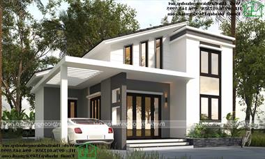 Mẫu nhà cấp 4 có gác lửng 3 phòng ngủ đẹp ở Hải Dương NDNC480