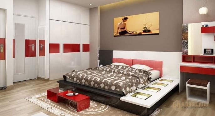 Trang trí phòng ngủ đẹp cho nhà mặt tiền 5m