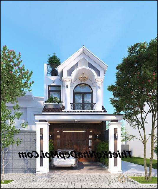 Nhà mặt tiền đẹp 1 trệt 1 lầu 5x20.