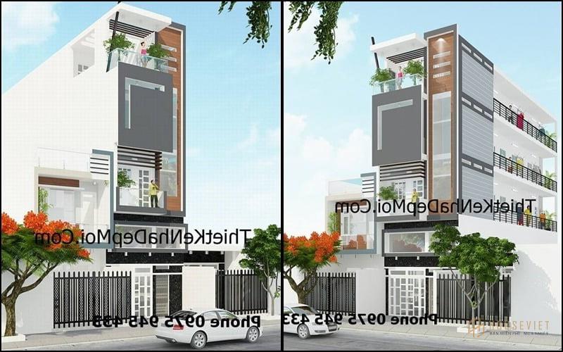 Nhà 1 trệt 1 lửng 3 lầu sân thượng 5m