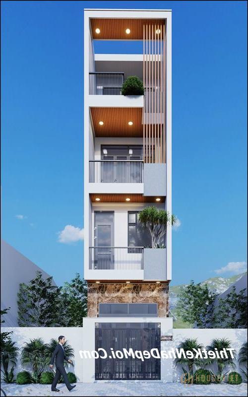 Nhà 1 trệt 2 lầu mặt tiền 4m .