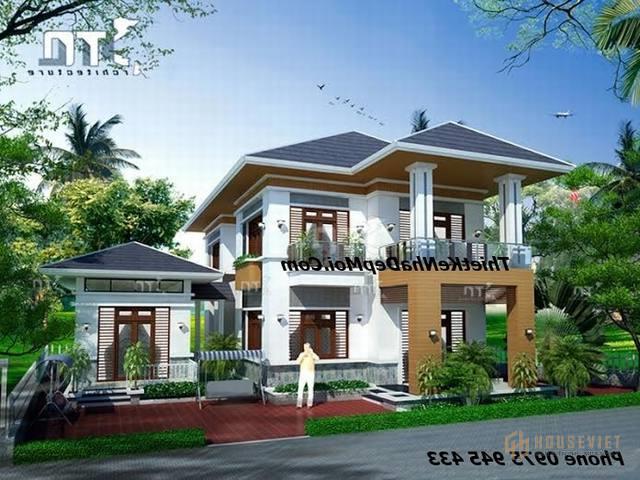 nhà đẹp 2 tầng 6 phòng ngủ 120m2