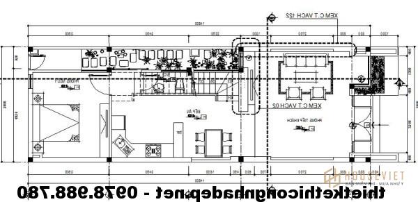 Tầng 1 nhà phố 3 tầng NDNP3T1