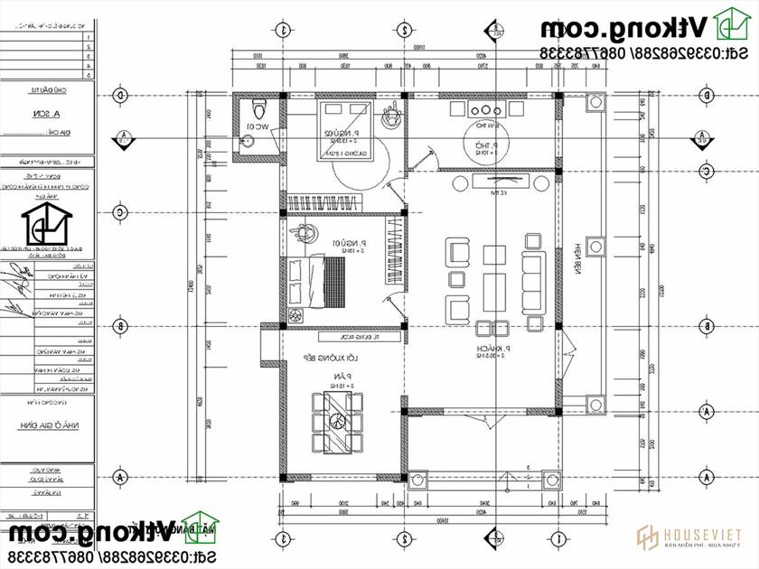 Mặt bằng công năng mẫu nhà vườn cấp 4 mái thái hiện đại và khoa học