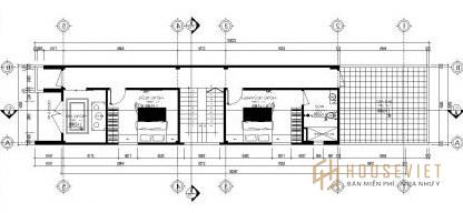 Mẫu nhà ống 3 phòng ngủ 2 tầng tuyệt đẹp