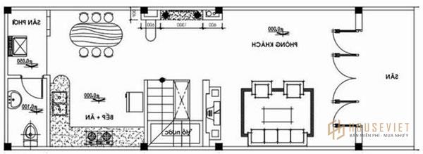 Bản vẽ mặt bằng công năng 40m2.  thiết kế nhà