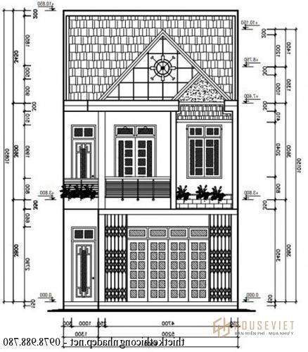 Mặt tiền nhà phố 2 tầng