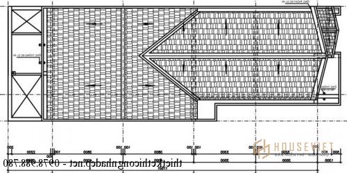 Mặt bằng nhà phố 2 tầng mái thái