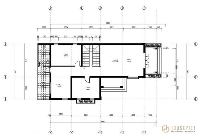 Mẫu nhà 2 tầng mái thái 5 phòng ngủ.