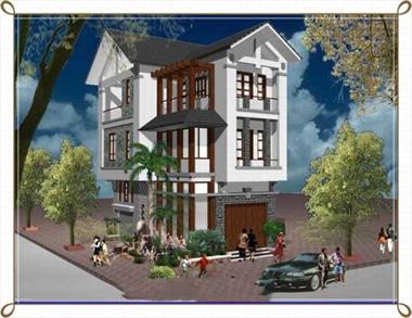 Mẫu nhà phố 3 tầng mái thái đẹp mang kiến ​​trúc độc đáo