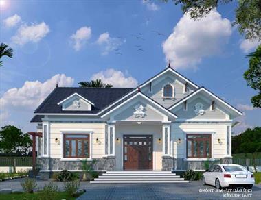Mẫu biệt thự 1 tầng mái thái đẹp được ưa chuộng năm 2022