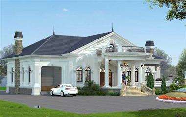 Chiêm ngưỡng mẫu biệt thự 1 tầng tân cổ điển đẹp nhất năm 2022