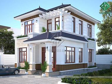 Mẫu thiết kế biệt thự 2 tầng hiện đại đẹp quên lối về ở DakNong