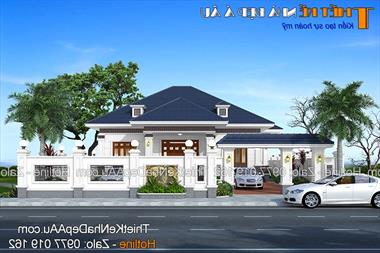 Mẫu nhà cấp 4 đẹp 140m2 thiết kế 2 phòng ngủ thông thoáng và tiện nghi