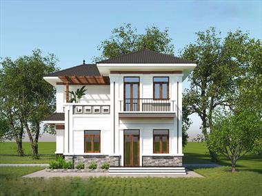 Biệt thự 2 tầng sang trọng có phòng thờ tầng 1 chuẩn phong thủy.