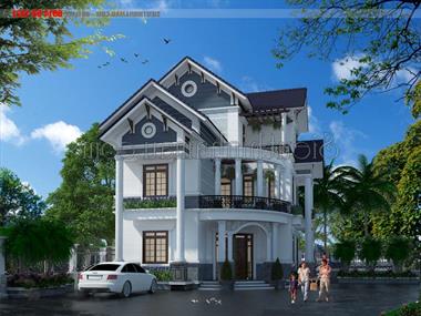 Bản vẽ biệt thự 10x12m BT641077