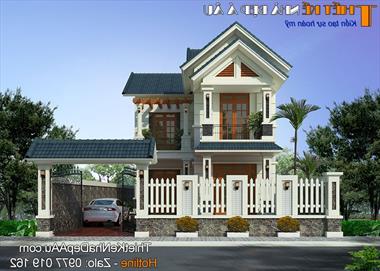 Vẻ đẹp giản dị đến từ mẫu nhà 2 tầng hình chữ L 4 phòng ngủ ở Hà Nam