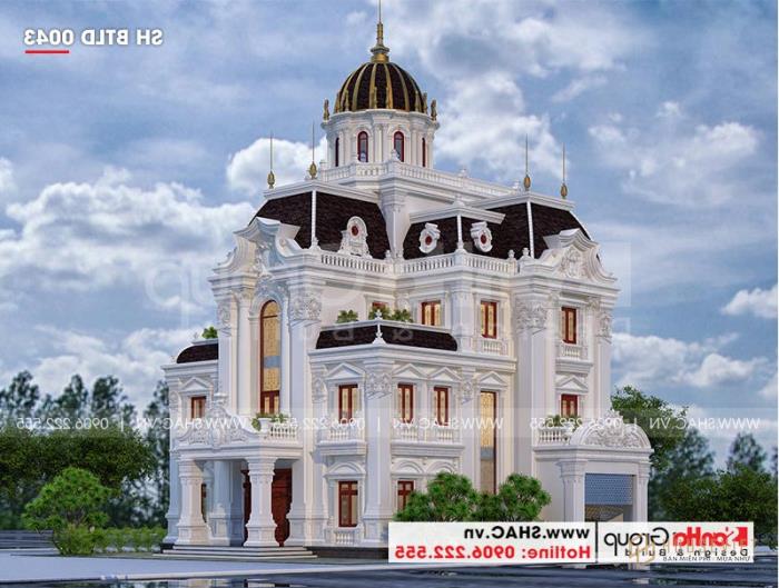 Lộ diện dinh thự 3 tầng trăm tỷ của đại gia Hà Nam - SH BTLD 0043 22 Choáng với kiến trúc biệt thự lâu đài 3 tầng đẳng cấp nhất Hà Nam