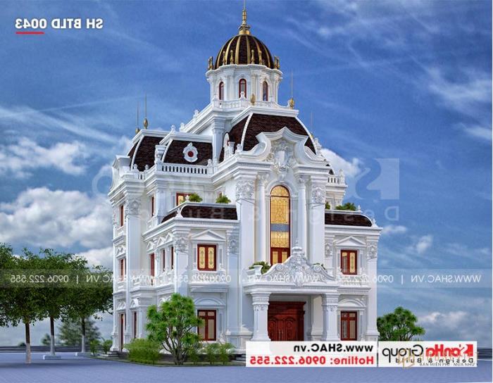 Lộ diện dinh thự 3 tầng trăm tỷ của đại gia Hà Nam - SH BTLD 0043 23 Siêu biệt thự ở Hà Nam nổi bật với những đường nét tinh tế đến từng chi tiết