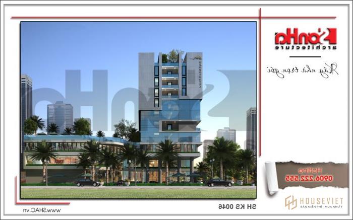 Thiết kế cải tạo khách sạn Vân Hải 3 sao tiêu chuẩn quốc tế tại Quảng Ninh - SH KS 0046 14 Mẫu kiến trúc khách sạn 3 sao kiến trúc hiện đại tại Hạ Long tỉnh Quảng Ninh