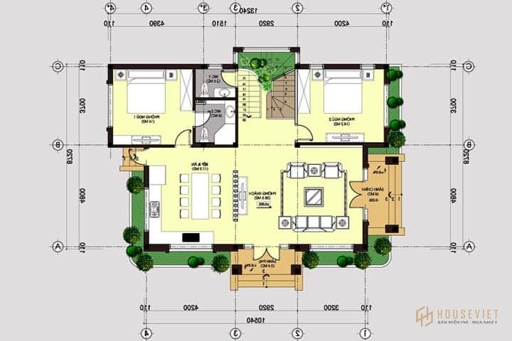 vBiệt thự 2 tầng tân cổ điển 2020 mái Thái