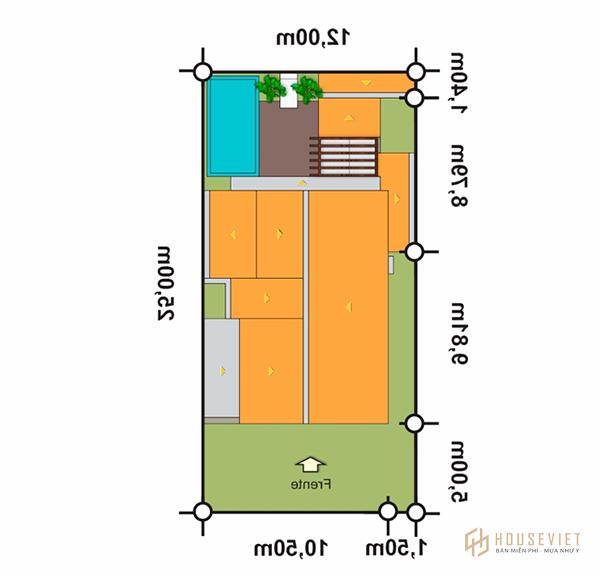 Bản vẽ nhà 2 tầng 40m2