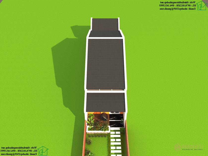 Mẫu thiết kế nhà ống cấp 4 NDNC4117