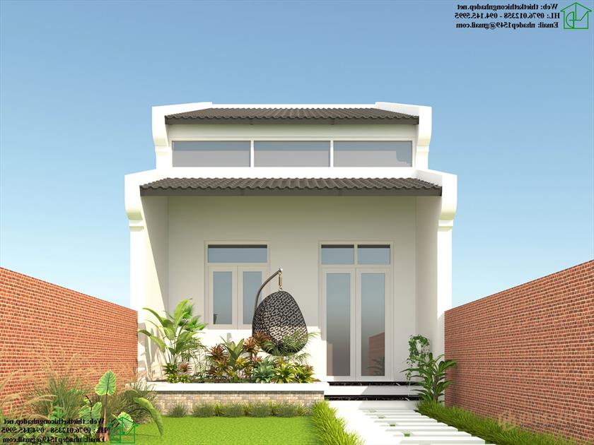 Mẫu nhà ống cấp 4 đẹp 100m2 NDNC4117