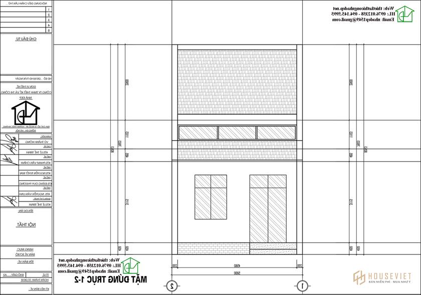 Mặt tiền nhà cấp 4 mái thái NDNC4117