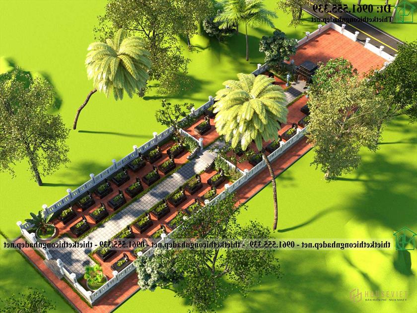 Thiết kế tổng thể của lăng đẹp NDNTH28
