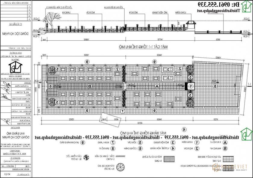 Mặt bằng tổng thể khu lăng mộ gia tiên NDNTH28