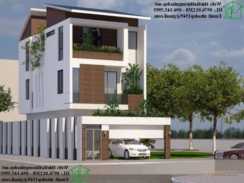 Thiết kế nhà 4x15 có gara tiện ích, nhiều công năng.