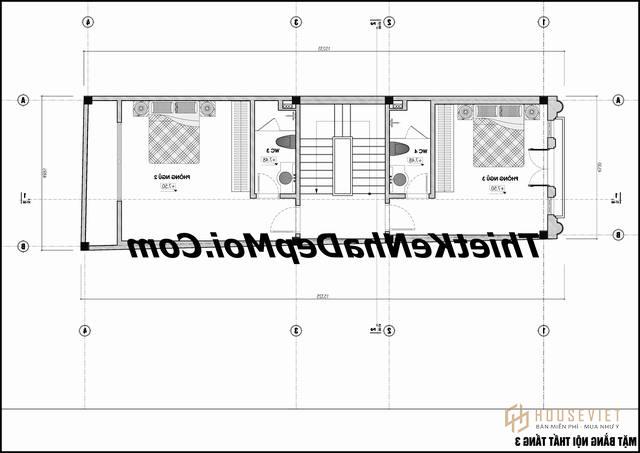 Mẫu nhà ống 4 tầng mặt tiền 4,5m.  mặt tiền 
