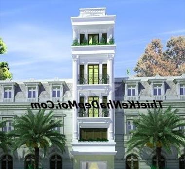 Bản vẽ nhà tân cổ điển 4 5 6 tầng mặt tiền 4m 5m 6m năm 2022