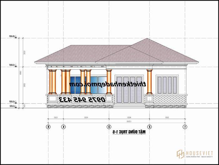 Thiết kế biệt thự trệt phong cách Pháp hiện đại 170m2