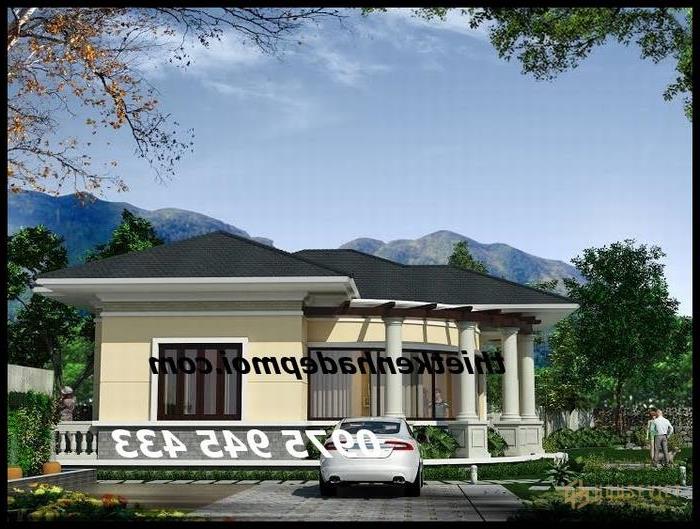 Biệt thự trệt kiểu pháp hiện đại 3 phòng ngủ 12x14