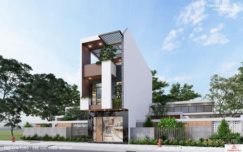 Mặt tiền sử dụng 20 bức tường có khả năng chống nóng và cách nhiệt vượt trội