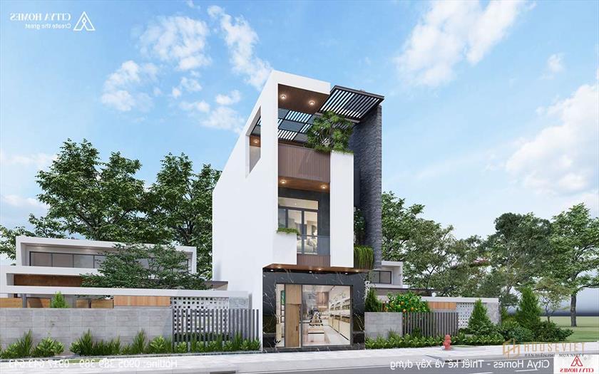 Bố cục mặt tiền ấn tượng, nổi bật giữa cảnh quan xung quanh