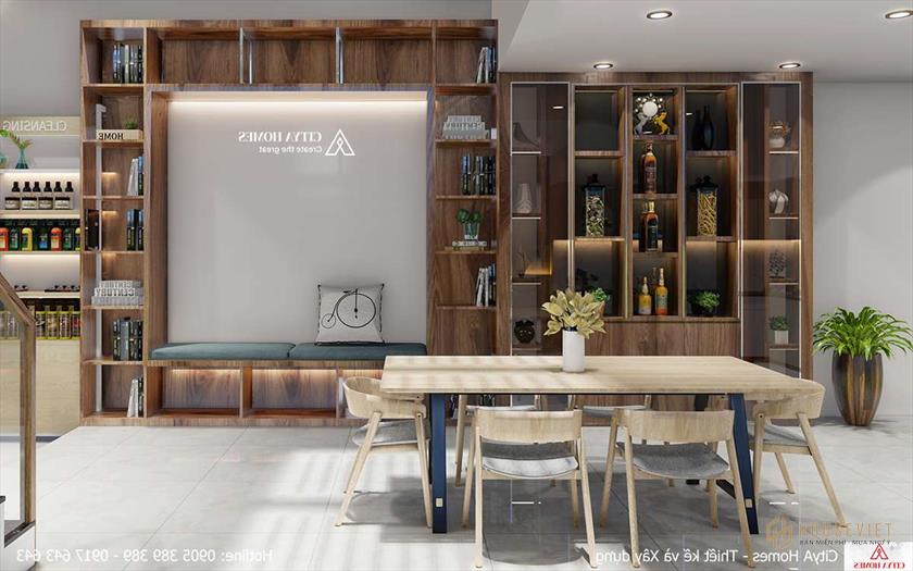 Giá để rượu được thiết kế trang nhã, bắt mắt