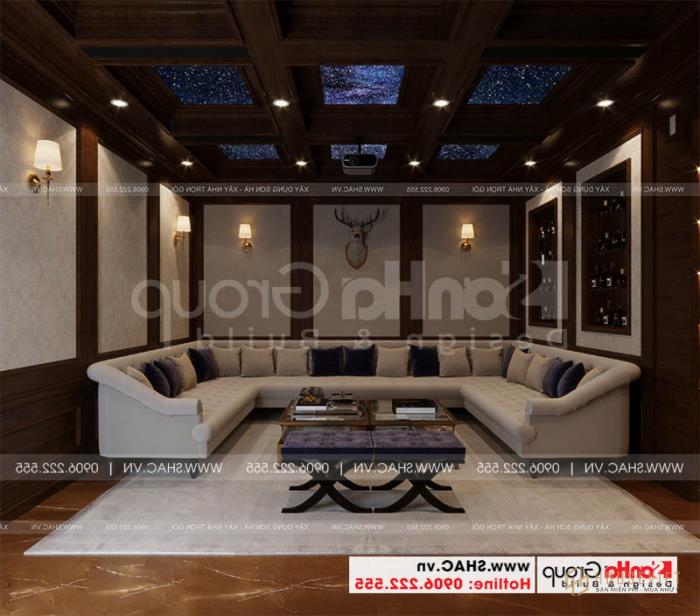 Mẫu biệt thự tân cổ điển 3 tầng 2 mặt tiền diện tích 180m2 - SH BTP 0151 20 Nội thất phòng rượu được thiết kế lạ mắt và tinh tế