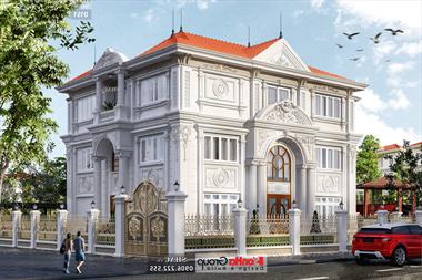 Mẫu biệt thự tân cổ điển 3 tầng 2 mặt tiền diện tích 180m2 - SH BTP 0151