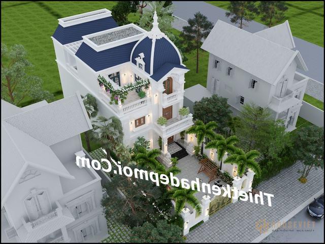 Biệt thự cổ điển 2,5 tầng mặt tiền 9m
